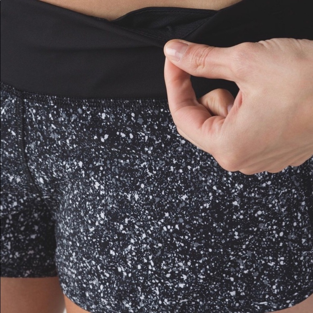 Lululemon Speed Shorts Sz 10 Splatter